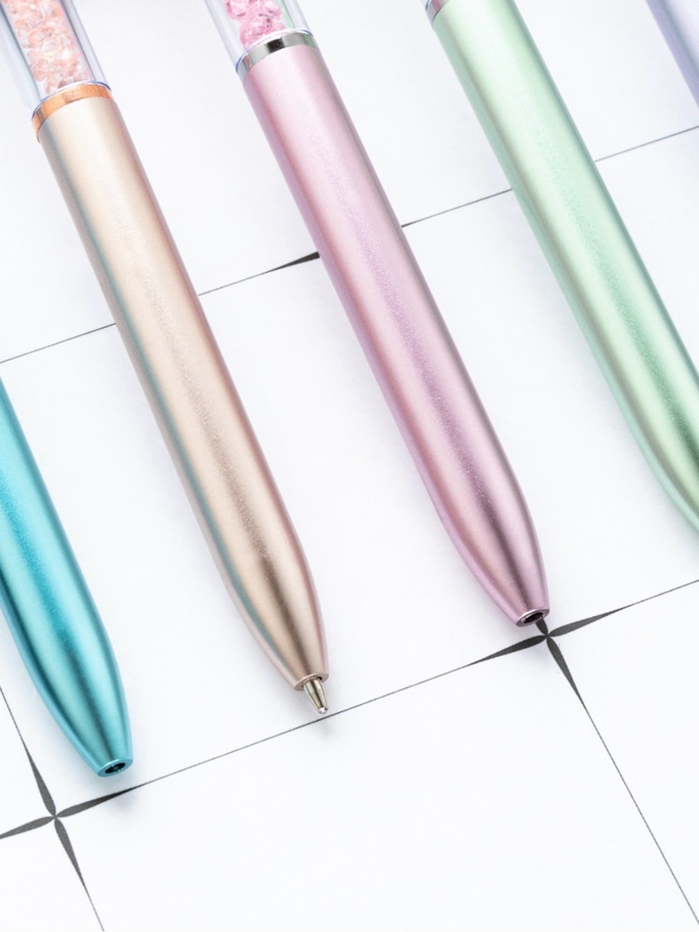 Light Blue A7 Pocket Notebook & Crystal Diamond Pen Gift Set Journal Planner NEW - Picture 6 of 10